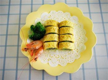 鲜虾蔬菜鸡蛋卷-宝宝辅食的做法图解7