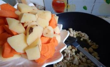土豆菜椒炖鸡丁的做法步骤5