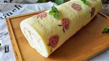 草莓奶油蛋糕卷-春天的气息的做法步骤15