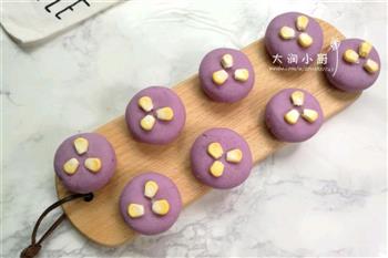 奶香紫薯玉米饼的做法步骤6