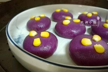 奶香紫薯玉米饼的做法步骤8