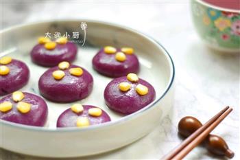 奶香紫薯玉米饼的做法步骤9