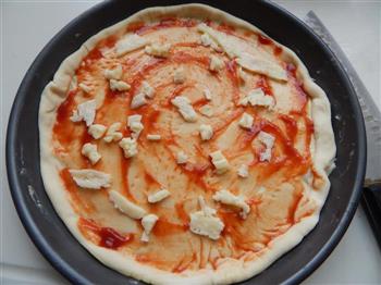 蘑菇鸡肉披萨的做法图解17