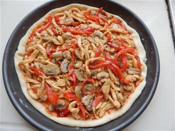 蘑菇鸡肉披萨的做法图解20
