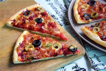 甜菜根橄榄披萨的做法图解9