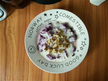 简单快手早餐-紫薯酸奶蛋糕的做法步骤1