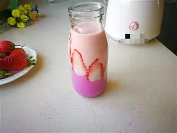草莓紫薯奶昔的做法步骤6