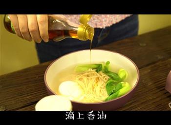 青菜鸡蛋面的做法步骤4