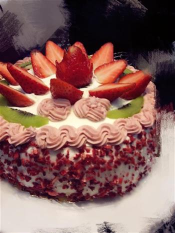 草莓生日蛋糕的做法步骤9