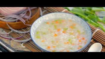 牛肉团子 × 芹菜胡萝卜粥的做法步骤15