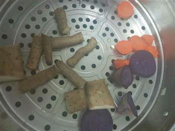 简易紫薯山药糕的做法步骤2