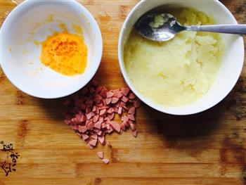 咸蛋黄芝士焗土豆泥的做法步骤6