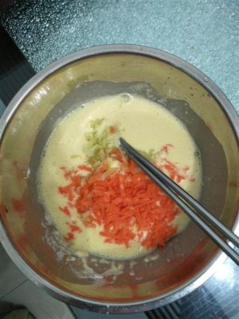 红萝卜煎饼的做法步骤3