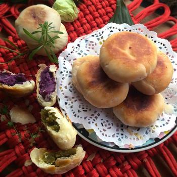 层层酥饼-紫薯莲蓉豆沙的三色美味的做法步骤29