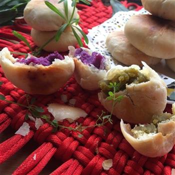 层层酥饼-紫薯莲蓉豆沙的三色美味的做法步骤31