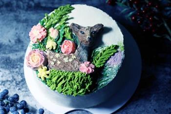 月下森林-奶油霜裱花蛋糕的做法步骤29