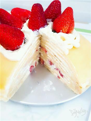 草莓千层蛋糕的做法步骤9