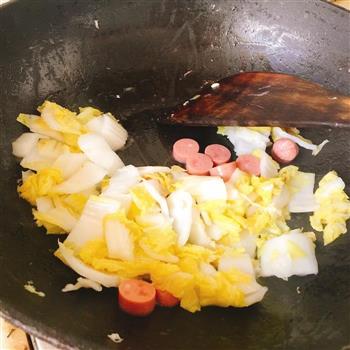 火腿鸡蛋炒米线的做法图解5