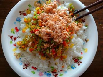 日式三文鱼彩蔬小饭团的做法图解9