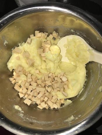 芝士焗火腿土豆泥的做法图解2
