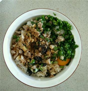 肉未橄榄菜米饭饼的做法步骤2