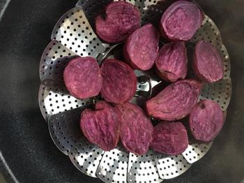香甜的紫薯糯米饼的做法步骤2