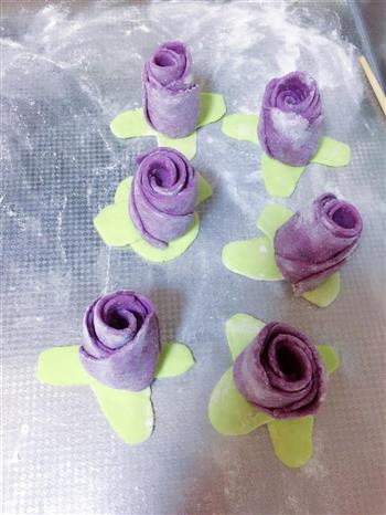 紫薯玫瑰花馒头的做法步骤18