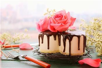 鲜花巧克力淋面蛋糕的做法步骤15