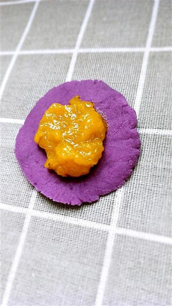 紫薯芒果酱夹心糯米球的做法图解4