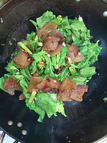 菜苔炒腊肉的做法步骤8