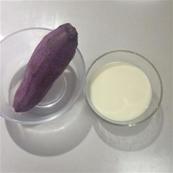 奶香紫薯米糊的做法步骤1