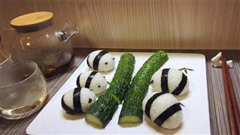 萌萌哒熊猫寿司的做法图解3