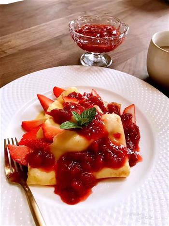 阳光早餐-草莓可丽饼的做法步骤4
