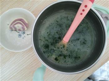宝宝虾仁菠菜汤+小馒头的做法步骤6
