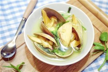 豌豆尖黄蚬子汤的做法步骤4
