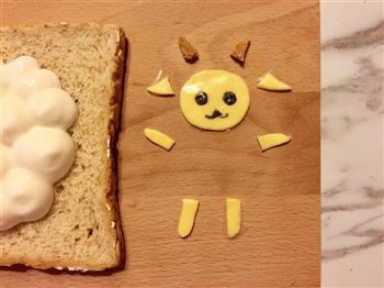 儿童卡通早餐—小绵羊酸奶吐司的做法步骤2