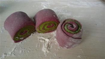 艾桨紫薯馒头卷的做法步骤6