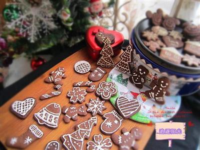 圣诞糖霜巧克力饼干