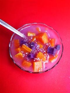 木瓜西米紫薯糖水
