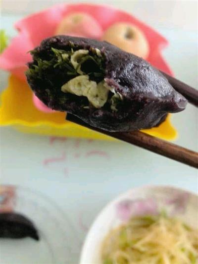 紫米蒸饺