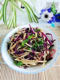 紫包菜拌土豆丝