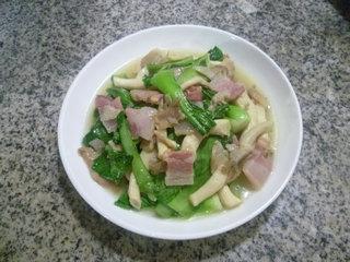 咸五花肉菇炒青菜