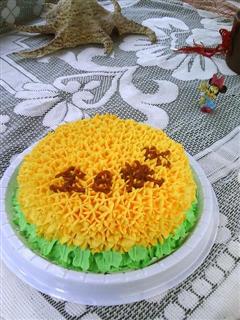 裱花蛋糕 向日葵的热量