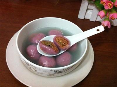 核桃芝麻紫薯汤圆
