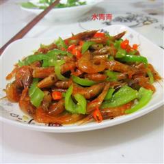 青椒丝炒干虾