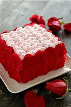 玫瑰情人节蛋糕的热量