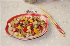 杏鲍菇炒红腰豆