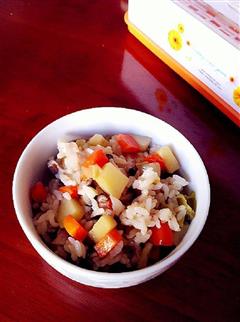 香菇胡萝卜焖米饭