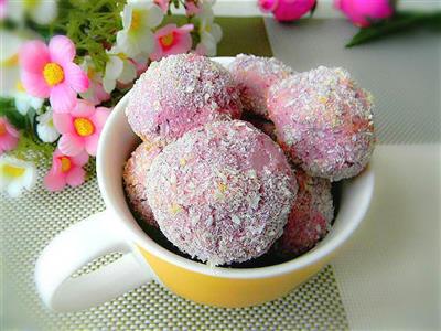 紫薯蛋白椰丝球