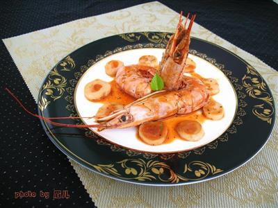 茄汁红酒大虾